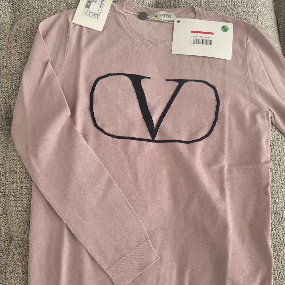 Valentino Pink Sweater with Logo